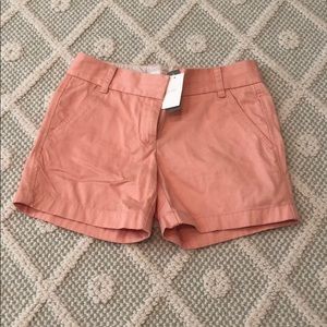Salmon J Crew chino shorts